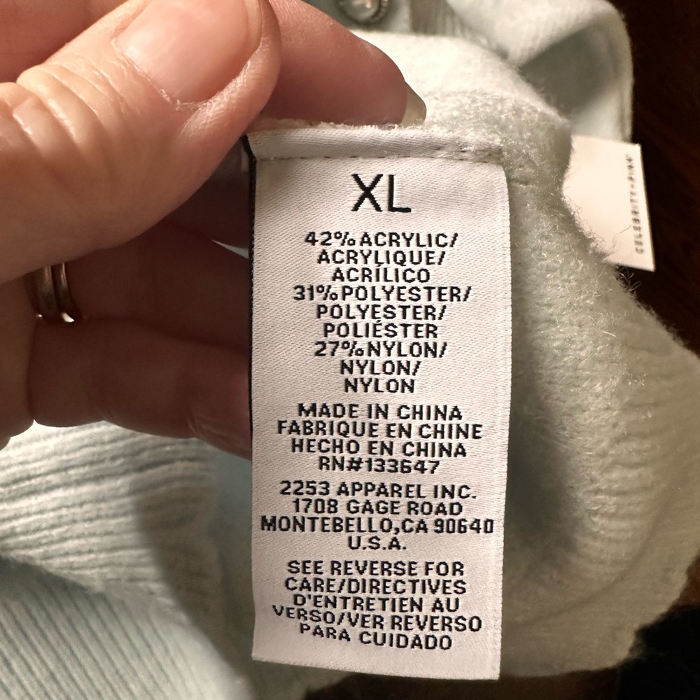 No Boundaries Women's Tan button up Cardigan Sweater - Picture 11 of 12